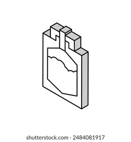 powder metallurgy materials engineering isometric icon vector. powder metallurgy materials engineering sign. isolated symbol illustration