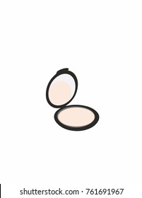 Powder on a white background