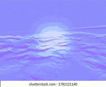 Powder pastel purple vector background, abstract textured frame with asymmetric waves or clouds under beam of bright light to highlight your message or blog post. A way forward, strength concept EPS.