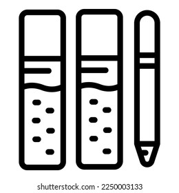 Powder pencil icon outline vector. Polish make. Beauty brush