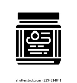 vector de icono de glifo de grano de pólvora. signo de granato de polvo. ilustración de símbolo aislado