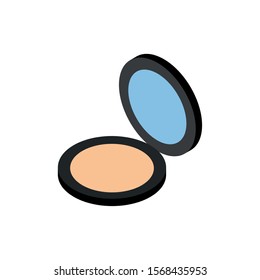 powder pot makeup product isolated icon vector illustration design