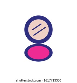 powder pot makeup product isolated icon vector illustration design