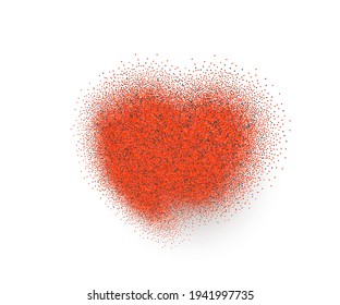 powder red chilli pepper, cayenne. Isolated Spicy seasoning indian food. Red paprika powder. vector illustration on white background