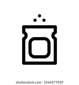 Powder shower gel. Editable stroke vector icon.