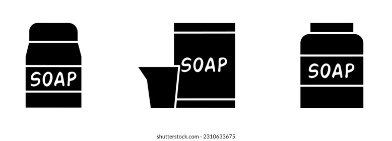 Powder soap icon vector illustration. Stock vector.