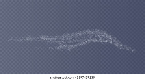Powder sugar explosion or splash png, falling flour, salt powder falling gently. Top view 3d effectDesign element for kitchen, bakery, advertising, video.