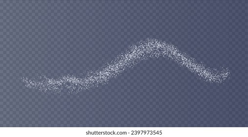 Powder sugar explosion or splash png, falling flour, salt powder falling gently. Top view 3d effectDesign element for kitchen, bakery, advertising, video.