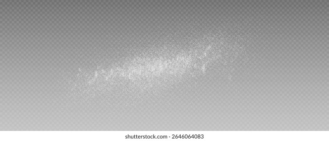 Powder, talc. Flour, sugar and salt texture isolated on transparent background. Dust, spices and seasonings effect, vector png.