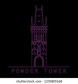 Powder Tower  line illustration
