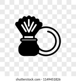 Powder vector icon on transparent background, Powder icon