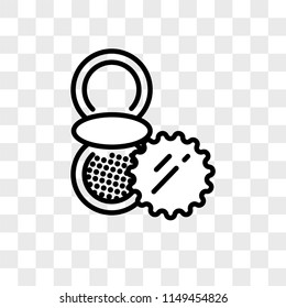 Powder vector icon on transparent background, Powder icon