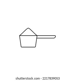 Powder Washing soap icon in line style icon, isolated on white background
