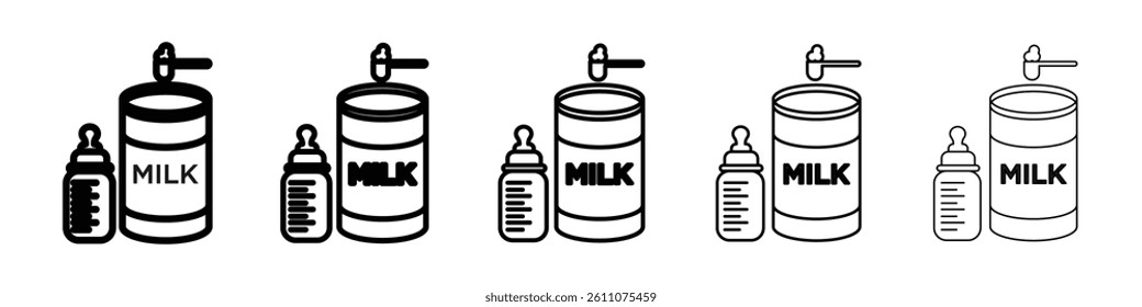 POWDERED MILK ICON Symbol mark in Outline style