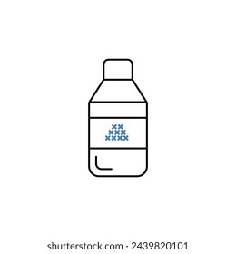 powdered plastic concept line icon. Simple element illustration. powdered plastic concept outline symbol design.
