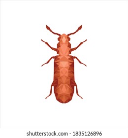 powdered wood beetle Geometric Triangle Logo Icon Design, powdered wood beetle Triangle