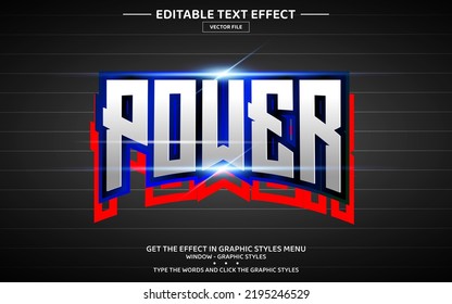 Power 3D Editable Text Effect Template