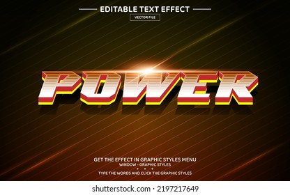 Power 3D Editable Text Effect Template