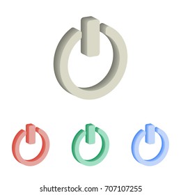 Power - 3d isometric vector icons. Illustrations isolated for graphic and web design.