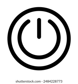 Diseño de ícono de Botón de activación de energía en estilo relleno y contorneado