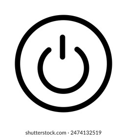 Power Activation Button Icon Ideal for Technology and Electronics Designs