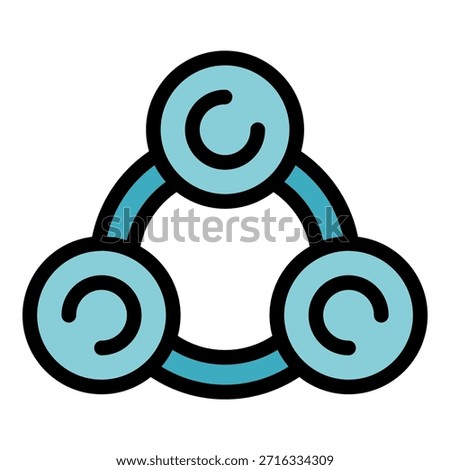 Power adaptation icon. Outline power adaptation vector icon color flat isolated