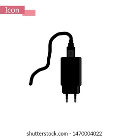 Power adapter icon isolated of flat style. Vector illustration. eps10