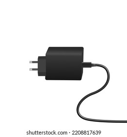 power adapter icon isolated on white background, vector illustration.