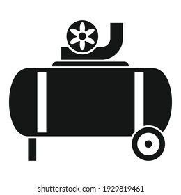 Leistungsluft-Kompressor-Symbol. Einfache Abbildung von Power-Kompressor, Vektorsymbol für Webdesign einzeln auf weißem Hintergrund