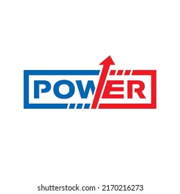 power and arrow symbol. power logo. power logo for the world of energy, manufacturing, industry