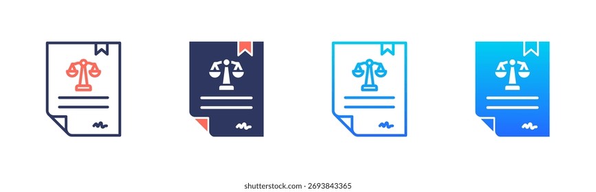 Power Of Attorney Icon Pack In Multiple Styles
