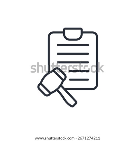 power of attorney icon. vector.Editable stroke.linear style sign for use web design,logo.Symbol illustration.
