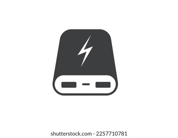 power bank charger portable icon vector illustration on a white background