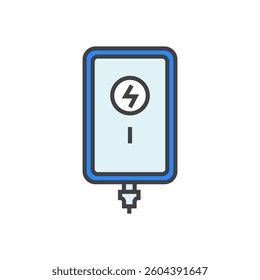 Power bank flat design icon eps 10