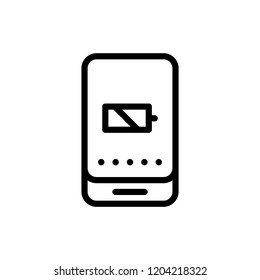 Power bank flat icon. Single high quality outline symbol of info for web design or mobile app. Thin line signs for design logo, visit card, etc. Outline logo of power bank
