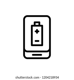 Power bank flat icon. Single high quality outline symbol of info for web design or mobile app. Thin line signs for design logo, visit card, etc. Outline logo of power bank