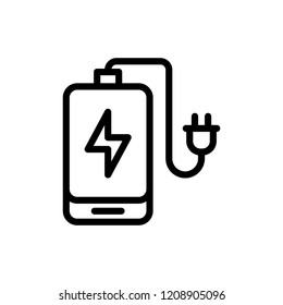 Power bank flat icon. Single high quality outline symbol of info for web design or mobile app. Thin line signs for design logo, visit card, etc. Outline logo of power bank