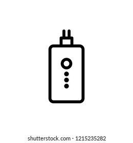 Power bank flat icon. Single high quality outline symbol of info for web design or mobile app. Thin line signs for design logo, visit card, etc. Outline logo of power bank