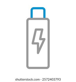 Power bank icon. Concept of portable energy and mobile charging.