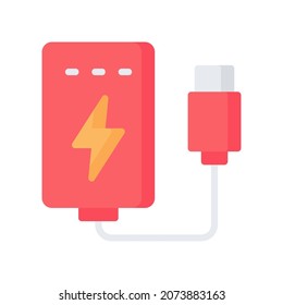 Power Bank Icon, Flat style icon vector illustration, Suitable for website, mobile app, print, presentation, infographic and any other project.