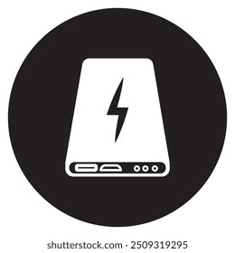 power bank icon illustration, portable charging device