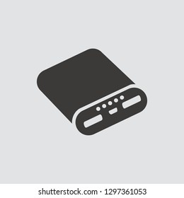 Power bank icon isolated of flat style. Vector illustration.