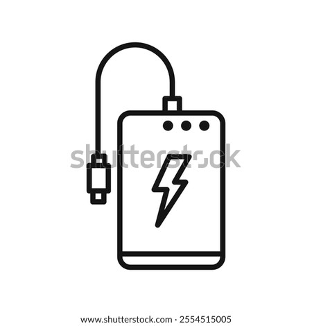 Power bank icon Isolated flat vector in outline