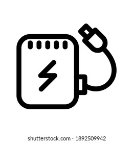 Power Bank icon or logo isolated sign symbol vector illustration - high quality black style vector icons
