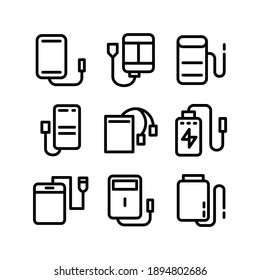 power bank icon or logo isolated sign symbol vector illustration - Collection of high quality black style vector icons
