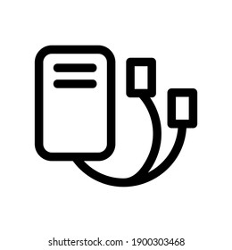 power bank icon or logo isolated sign symbol vector illustration - high quality black style vector icons
