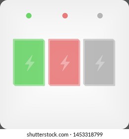 power bank icon, portable charging device, vector illustration