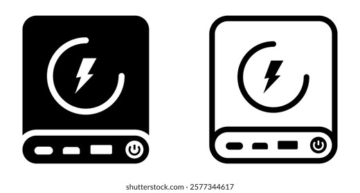 Power Bank icon set. flat illustration of vector icon on white background