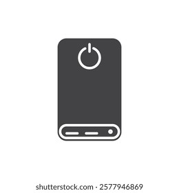 Power bank icon Simple thin line flat symbol