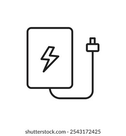 Icono del banco del poder. icono simple del vector.